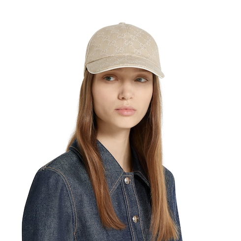 Baseballkappe aus GG Denim mit Horsebit
