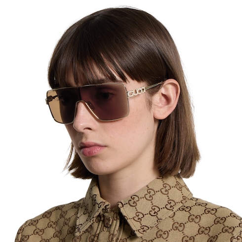 Rectangular frame sunglasses