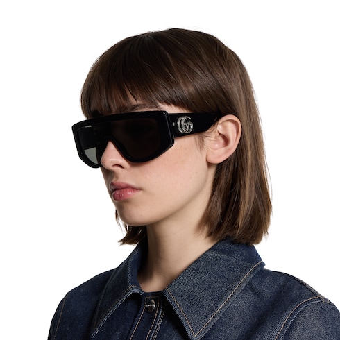 Rectangular frame sunglasses