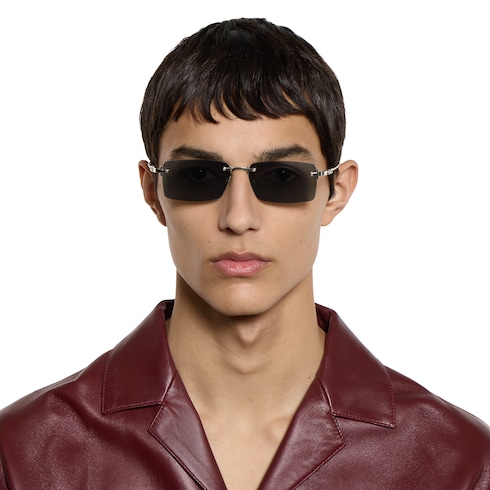 Rectangular frame sunglasses