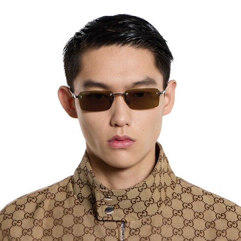 长方形镜框太阳眼镜