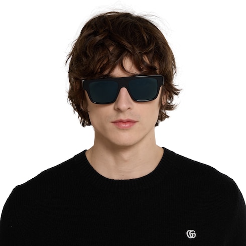 Rectangular frame sunglasses