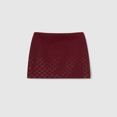 GG canvas skirt with crystals
