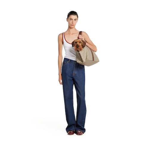 Bolso tote para mascotas con GG mediano