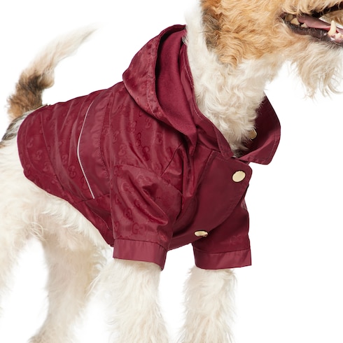 Chubasquero de nylon con GG para mascotas