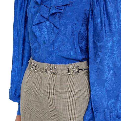 饰水晶马衔扣窄版腰带