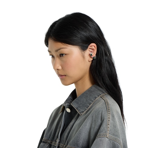 ウェブ ストライプ ディテール シングルピアス