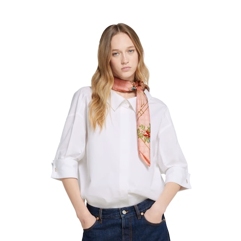 Vierecktuch aus Seidentwill mit Print