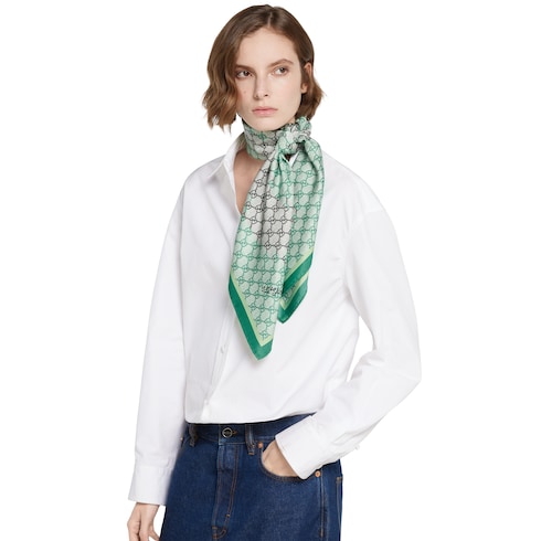 Vierecktuch aus Seide mit Print, 90 x 90 Projekt