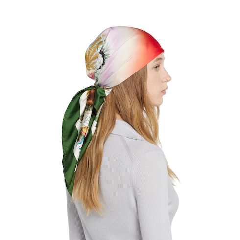 Pañuelo cuadrado seda motivo proyecto 90 x 90