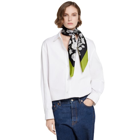 Pañuelo cuadrado seda motivo proyecto 90 x 90