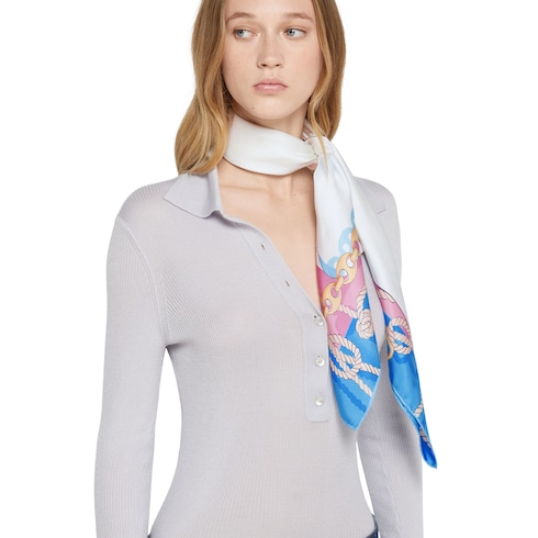 90x90项目印花桑蚕丝方巾