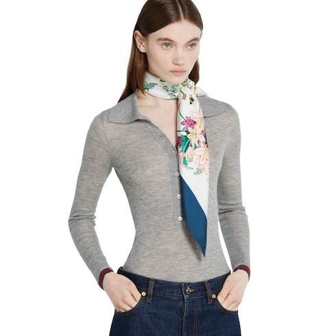 90x90项目印花桑蚕丝方巾