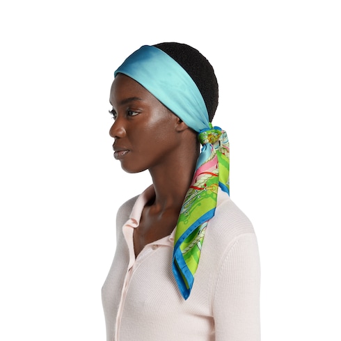 90x90项目印花桑蚕丝方巾