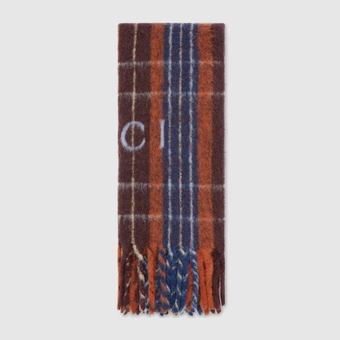 Wool scarf with Gucci logo