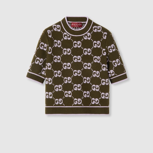GG wool bouclé jacquard top