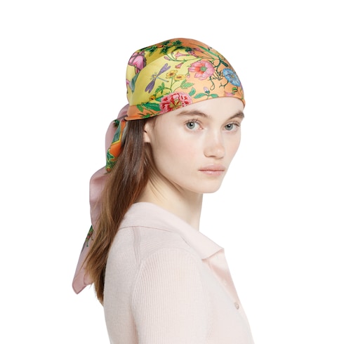 Printed silk twill carré