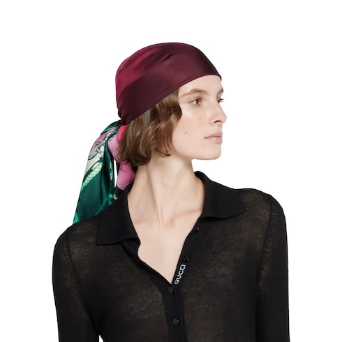 Carré in seta con stampa del progetto 90 x 90