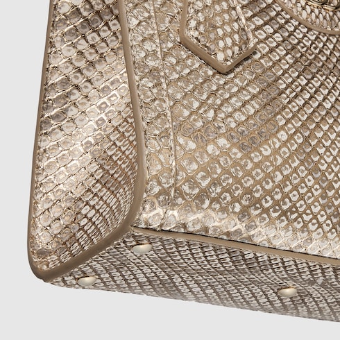 〔グッチ ダイアナ〕パイソン スモール トートバッグ