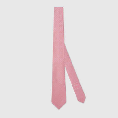 Interlocking G silk jacquard tie