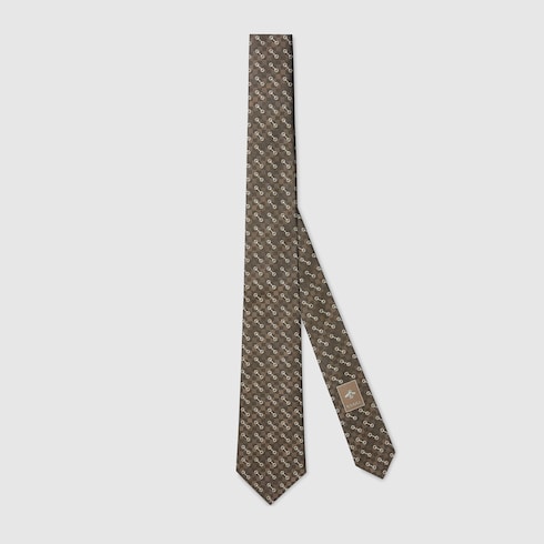 Cravate en jacquard de soie à motif Mors