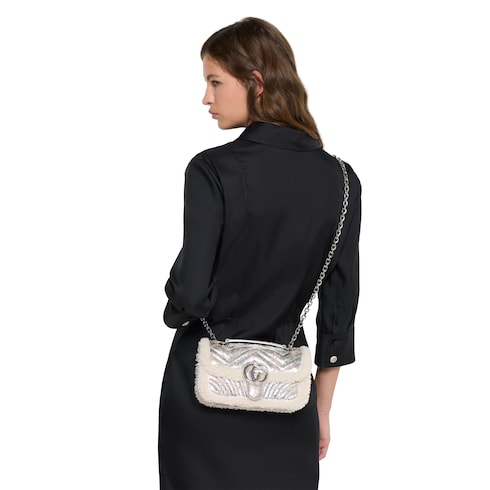 Bolso de hombro GG Marmont tamaño pequeño