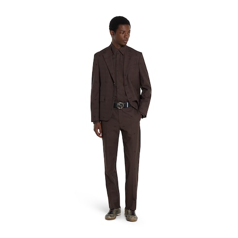 Reversible belt with Interlocking G buckle