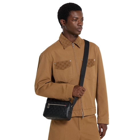 Bolso cruzado pequeño para el hombro GG Emblem
