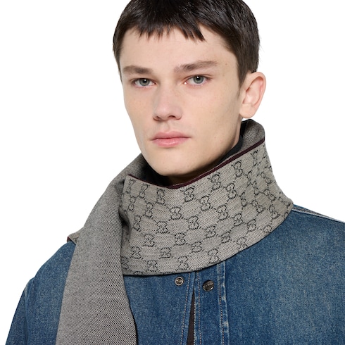 Écharpe en jacquard de laine GG