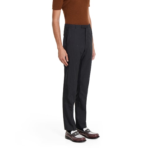 Pantalones de lana con raya diplomática