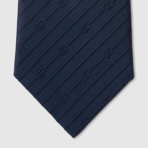 Cravatta in seta jacquard con Incrocio GG