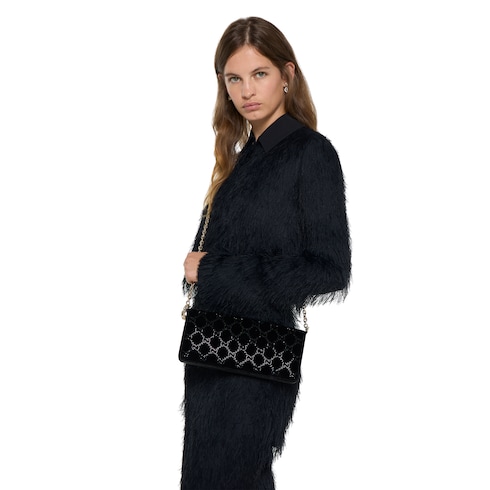 Pochette en cristaux GG