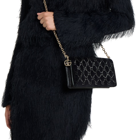 Pochette en cristaux GG