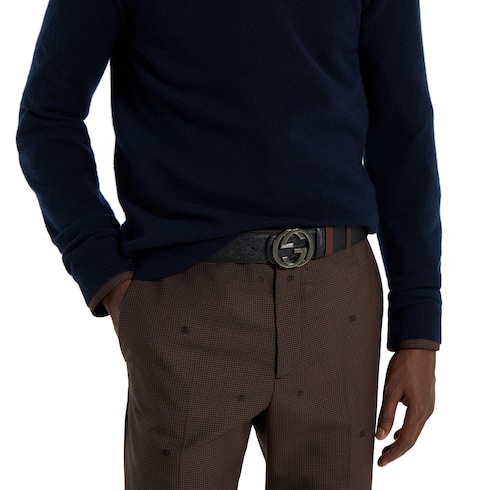 Ceinture réversible avec boucle GG