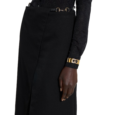 Gucci Interlocking Armspange mit Kristallen