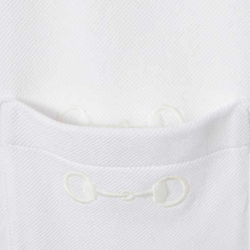 T-shirt in piquet di cotone con ricamo