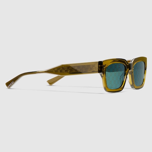 Rectangular frame sunglasses