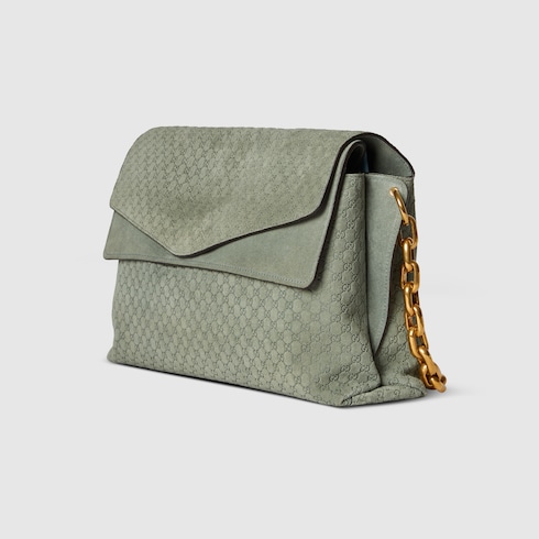 Large shoulder bag with chain