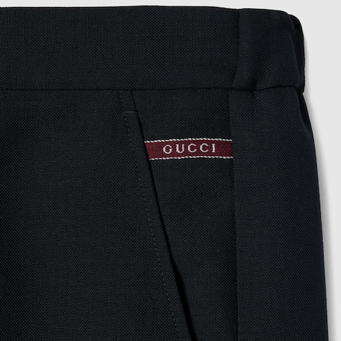 Short de lana con intarsia