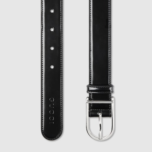 Belt with rounded buckle