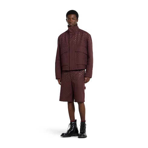 Veste matelassée en toile GG avec cristaux