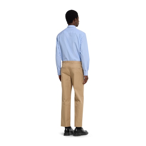 Cotton twill trousers with Web detail