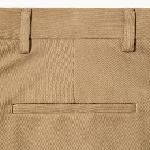 Cotton twill trousers with Web detail