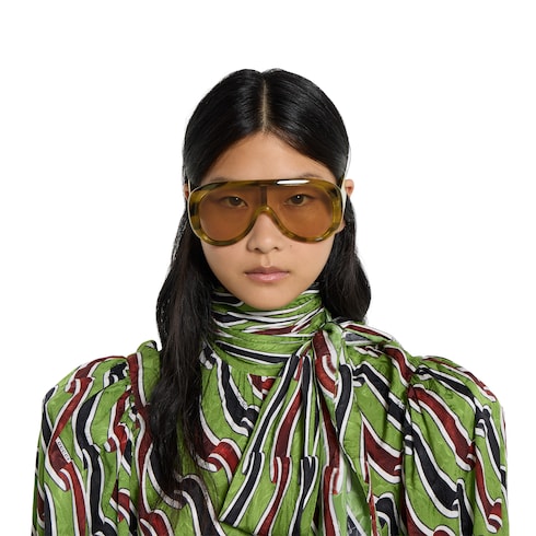 Rectangular frame sunglasses