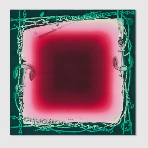 Vierecktuch aus Seide mit Print, 90 x 90 Projekt