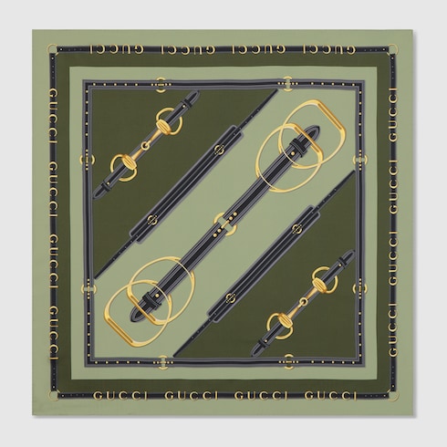 Printed silk twill carré
