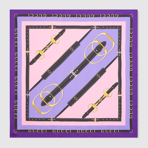 Printed silk twill carré
