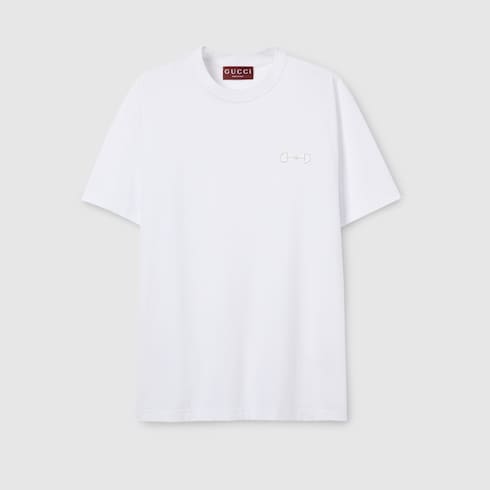 Cotton jersey T-shirt with embroidery