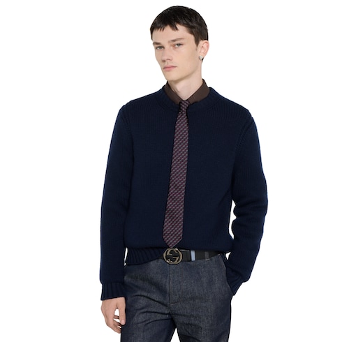 GG silk jacquard tie