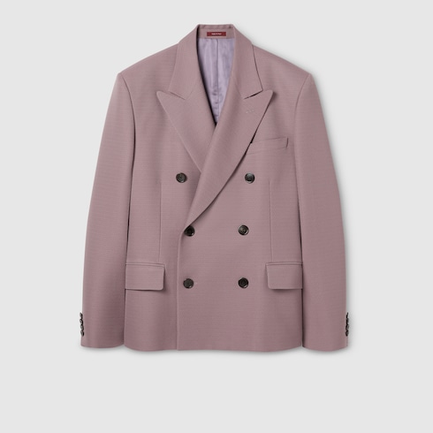 Veste à double boutonnage en laine technique